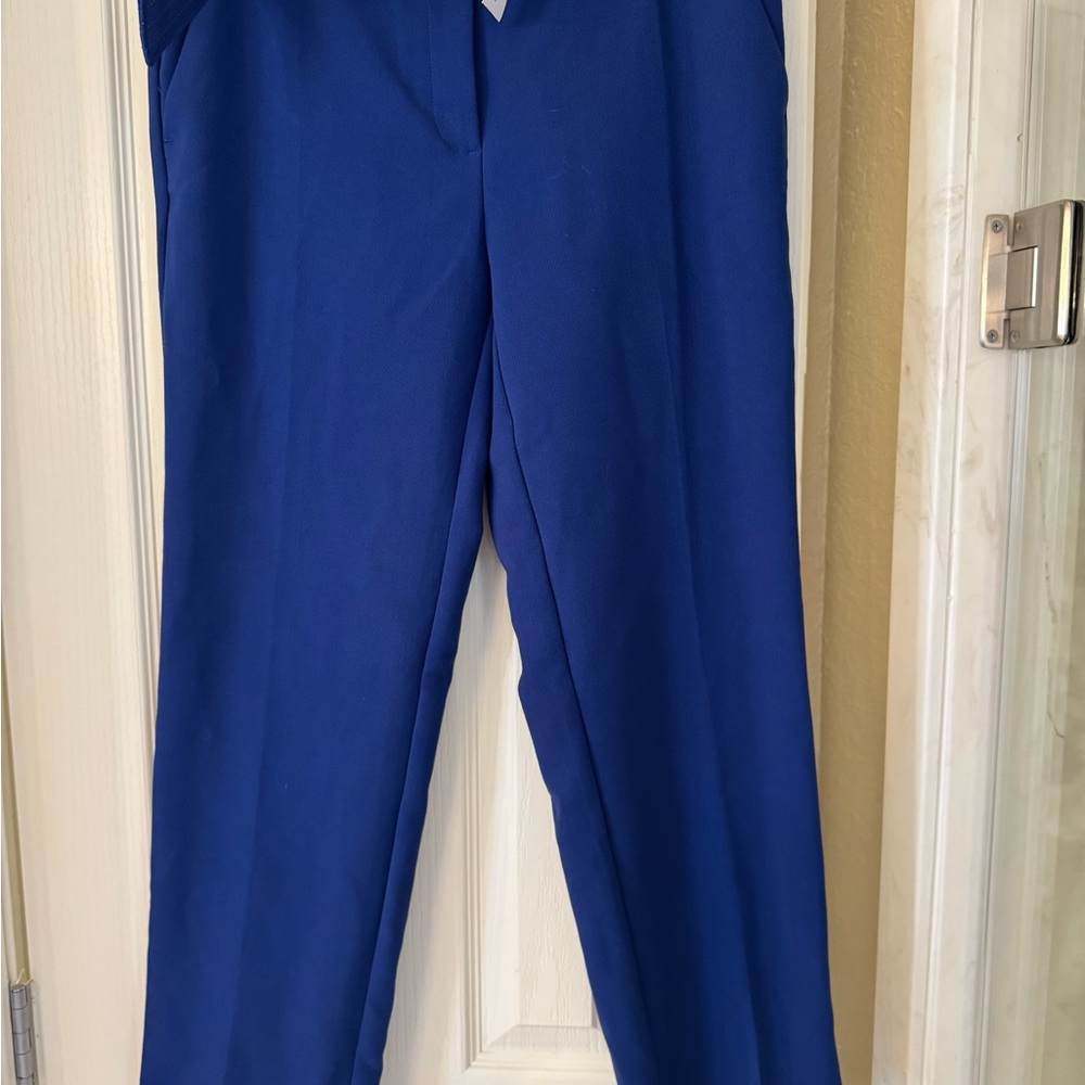 Ann Taylor Straight-Leg Dress Pants - Royal Blue